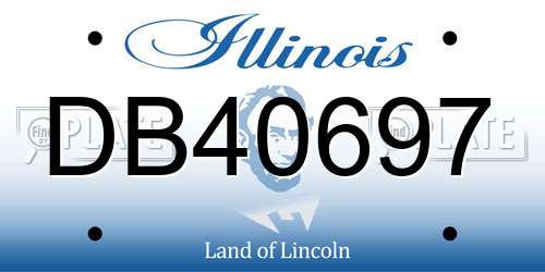 DB40697 Illinois License Plate