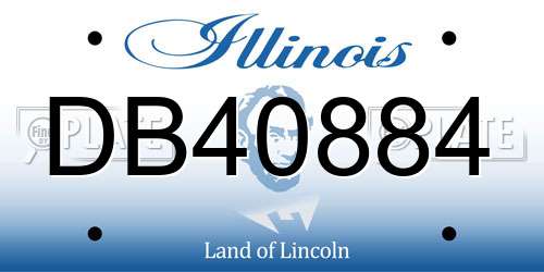 DB40884 Illinois License Plate