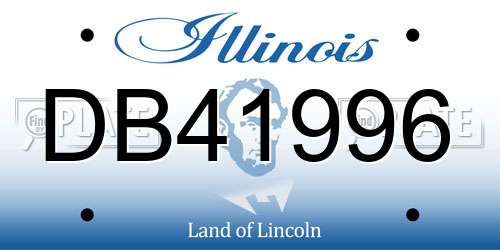 DB41996 Illinois License Plate