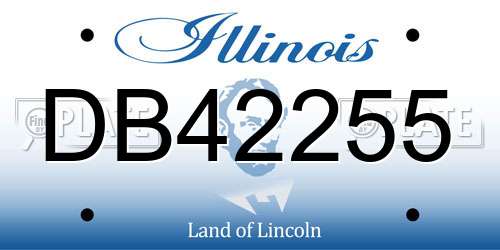 DB42255 Illinois License Plate