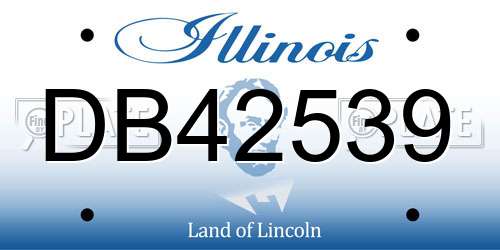 DB42539 Illinois License Plate
