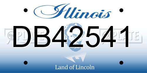 DB42541 Illinois License Plate