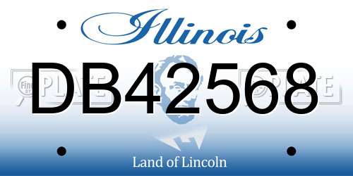 DB42568 Illinois License Plate