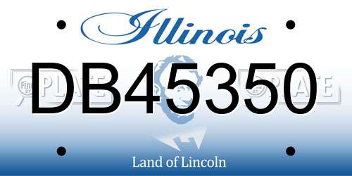 DB45350 Illinois License Plate