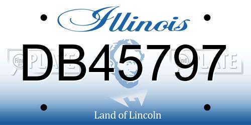 DB45797 Illinois License Plate