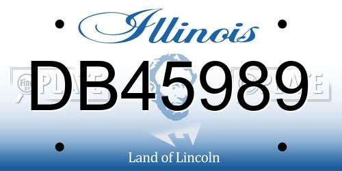DB45989 Illinois License Plate