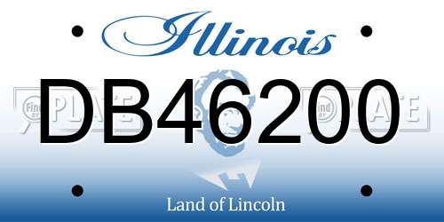 DB46200 Illinois License Plate