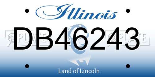 DB46243 Illinois License Plate