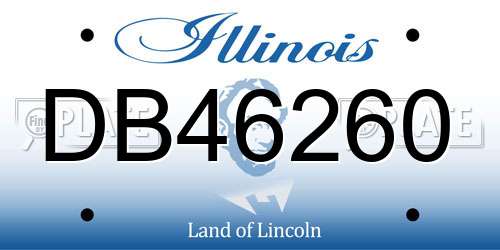 DB46260 Illinois License Plate