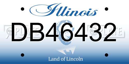 DB46432 Illinois License Plate
