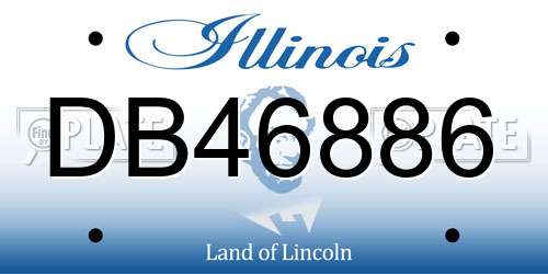 DB46886 Illinois License Plate