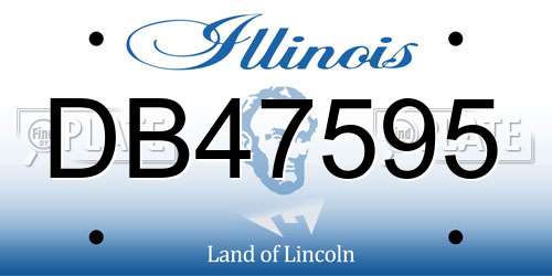 DB47595 Illinois License Plate