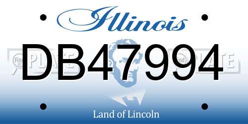 DB47994 Illinois License Plate