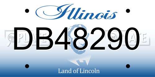 DB48290 Illinois License Plate