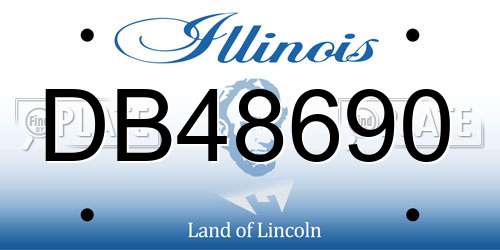 DB48690 Illinois License Plate