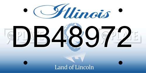 DB48972 Illinois License Plate