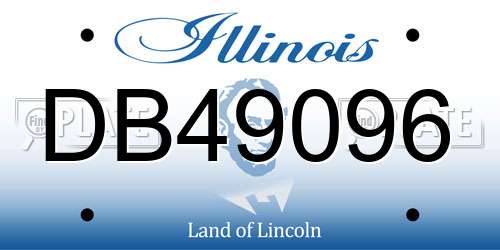 DB49096 Illinois License Plate