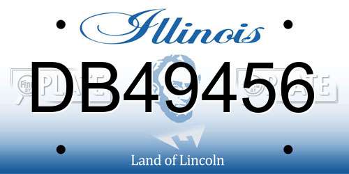 DB49456 Illinois License Plate