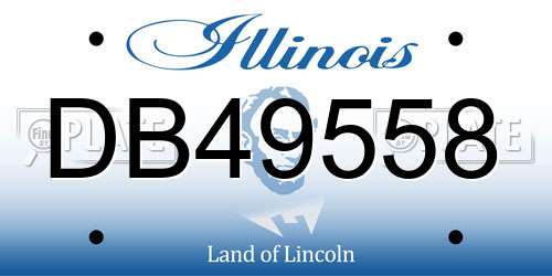 DB49558 Illinois License Plate