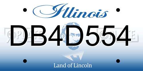 DB4D554 Illinois License Plate