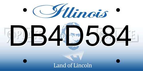 DB4D584 Illinois License Plate