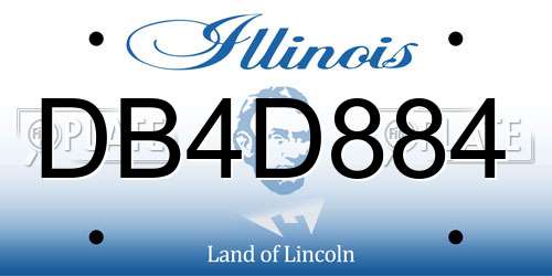 DB4D884 Illinois License Plate