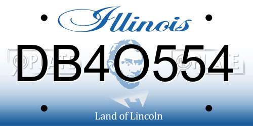DB4O554 Illinois License Plate