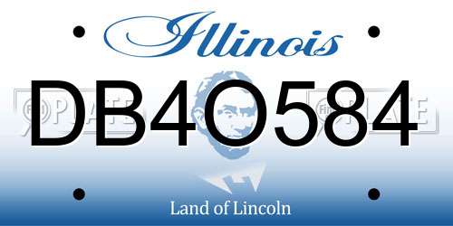DB4O584 Illinois License Plate
