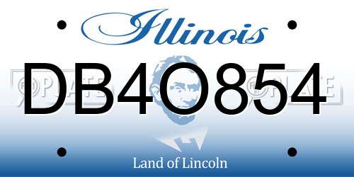 DB4O854 Illinois License Plate