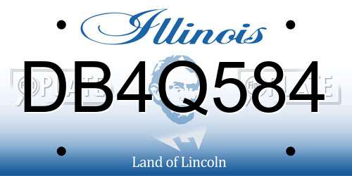 DB4Q584 Illinois License Plate
