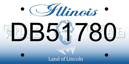 DB51780 Illinois License Plate