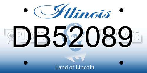 DB52089 Illinois License Plate