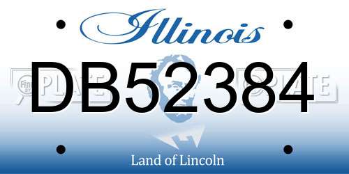 DB52384 Illinois License Plate