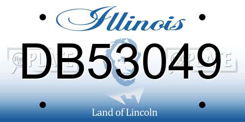 DB53049 Illinois License Plate