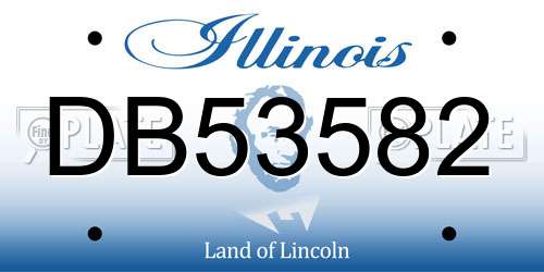 DB53582 Illinois License Plate