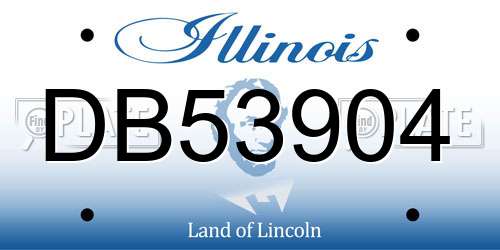 DB53904 Illinois License Plate