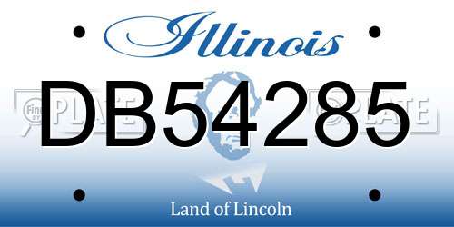 DB54285 Illinois License Plate