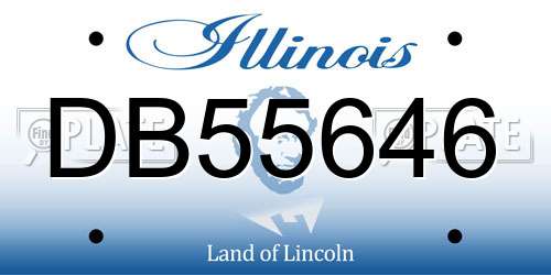 DB55646 Illinois License Plate