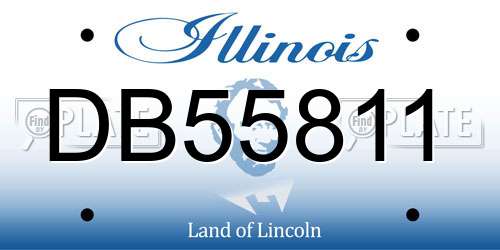DB55811 Illinois License Plate