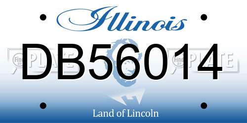 DB56014 Illinois License Plate