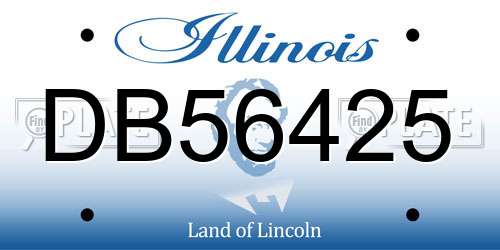 DB56425 Illinois License Plate