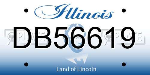 DB56619 Illinois License Plate