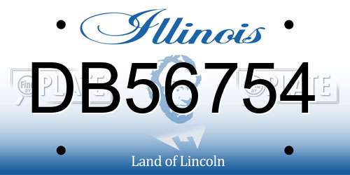 DB56754 Illinois License Plate