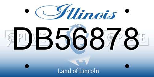 DB56878 Illinois License Plate