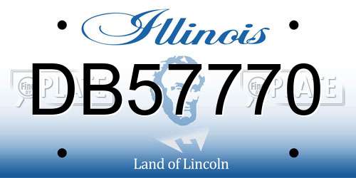 DB57770 Illinois License Plate