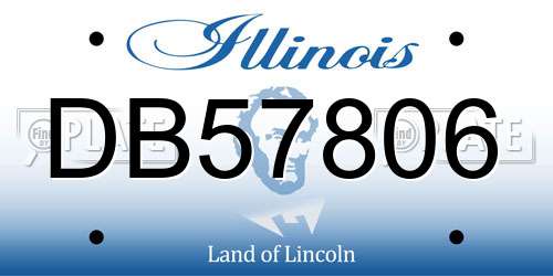 DB57806 Illinois License Plate