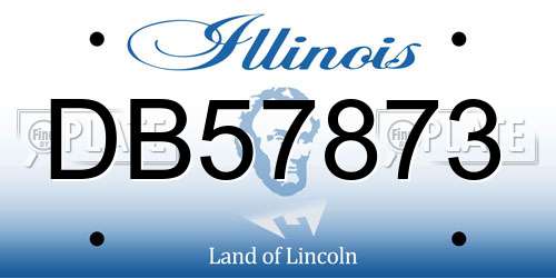 DB57873 Illinois License Plate