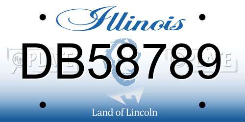 DB58789 Illinois License Plate