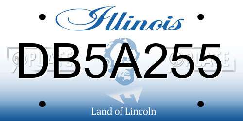 DB5A255 Illinois License Plate