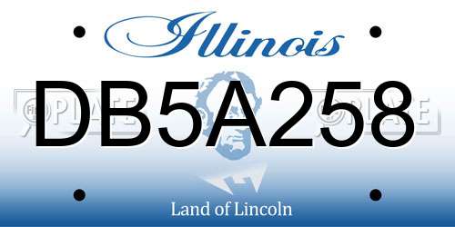 DB5A258 Illinois License Plate